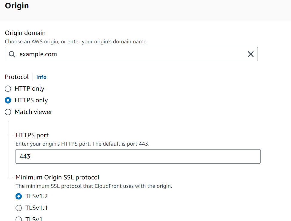 Cloudfront Settings