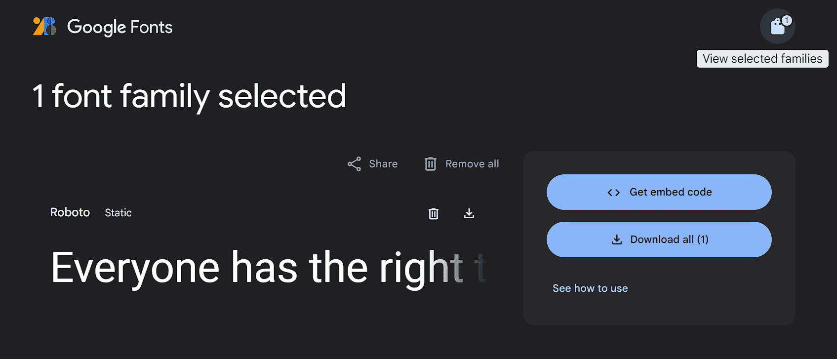 Google fonts embed code 