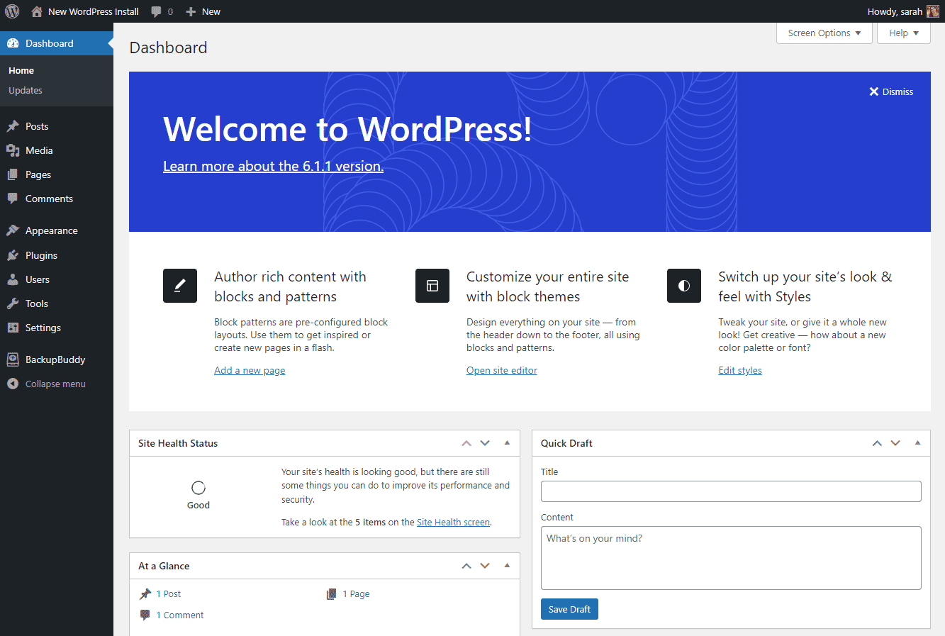 Blogging in wordpress