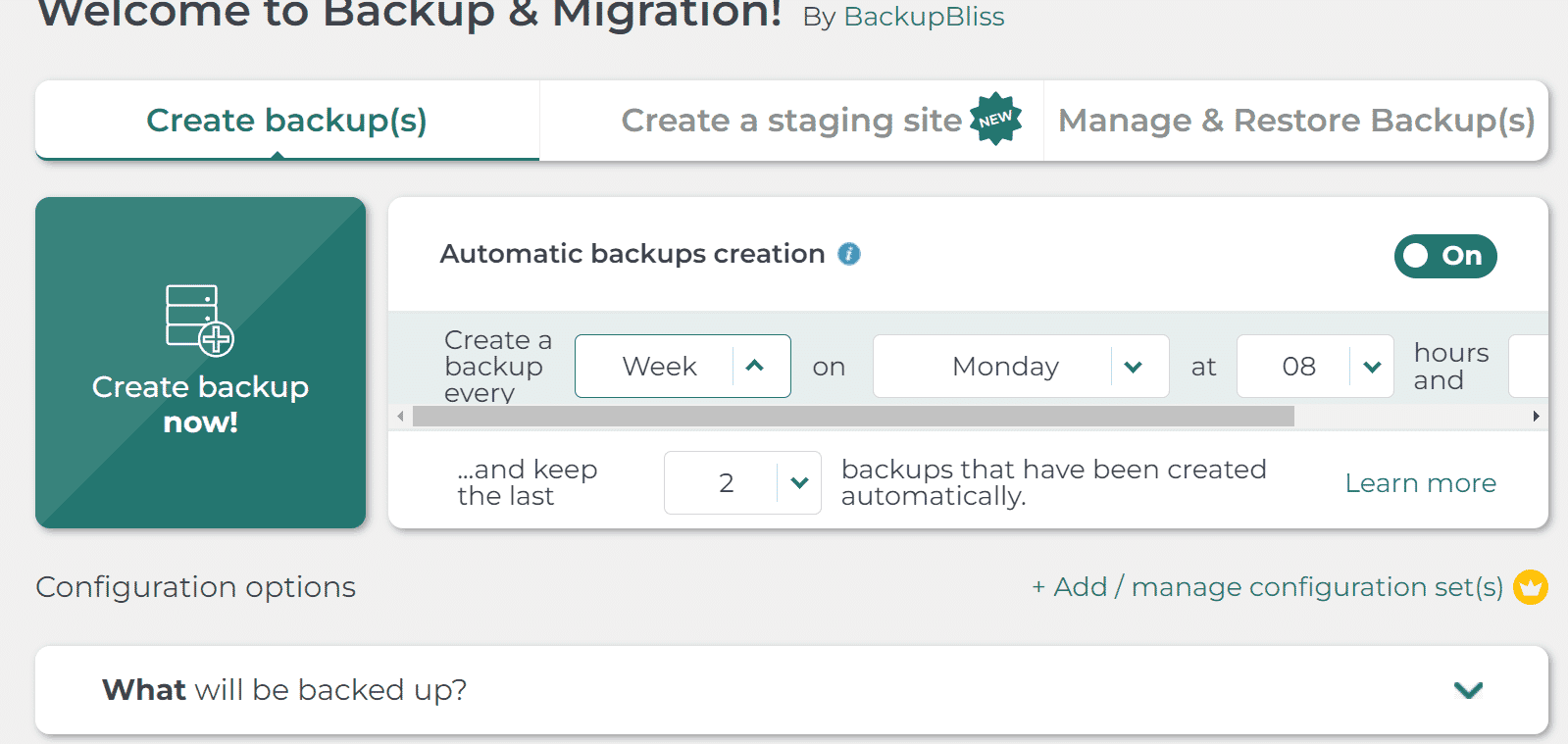 Wordpress atuomatic backup