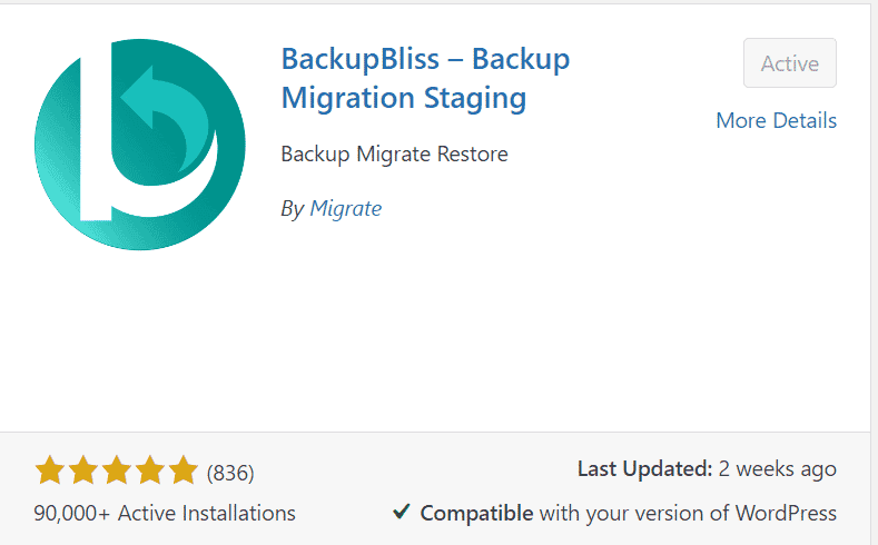 Install Backup Bliss