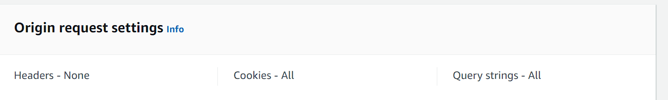 Cloudfront origin request policy